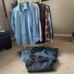 Men’s Clothing Lot 10 Pcs- Jeans, Claiborne, Marc Anthony, Croft Barrow, George